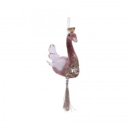 Pendente Pavão Rosa 11CM Pendente Pavão Rosa 11CM