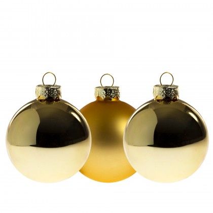 Bola Natal Dourado 6CM Pack 12