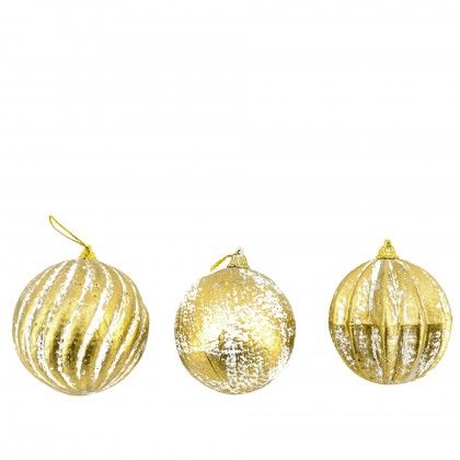 Bola Natal Dourada 10CM Bola Natal Dourada 10CM