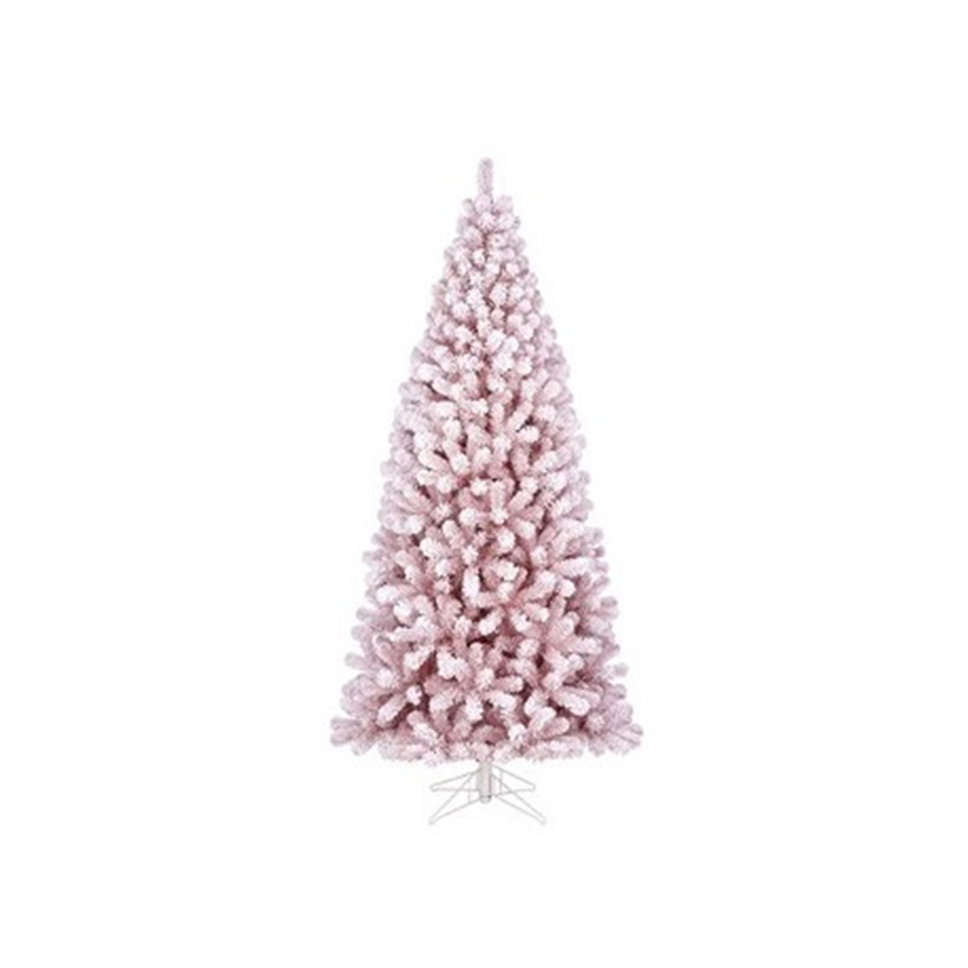 Arvore Natal Rosa Com Neve 185CM