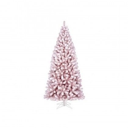 Arvore Natal Rosa Com Neve 185CM