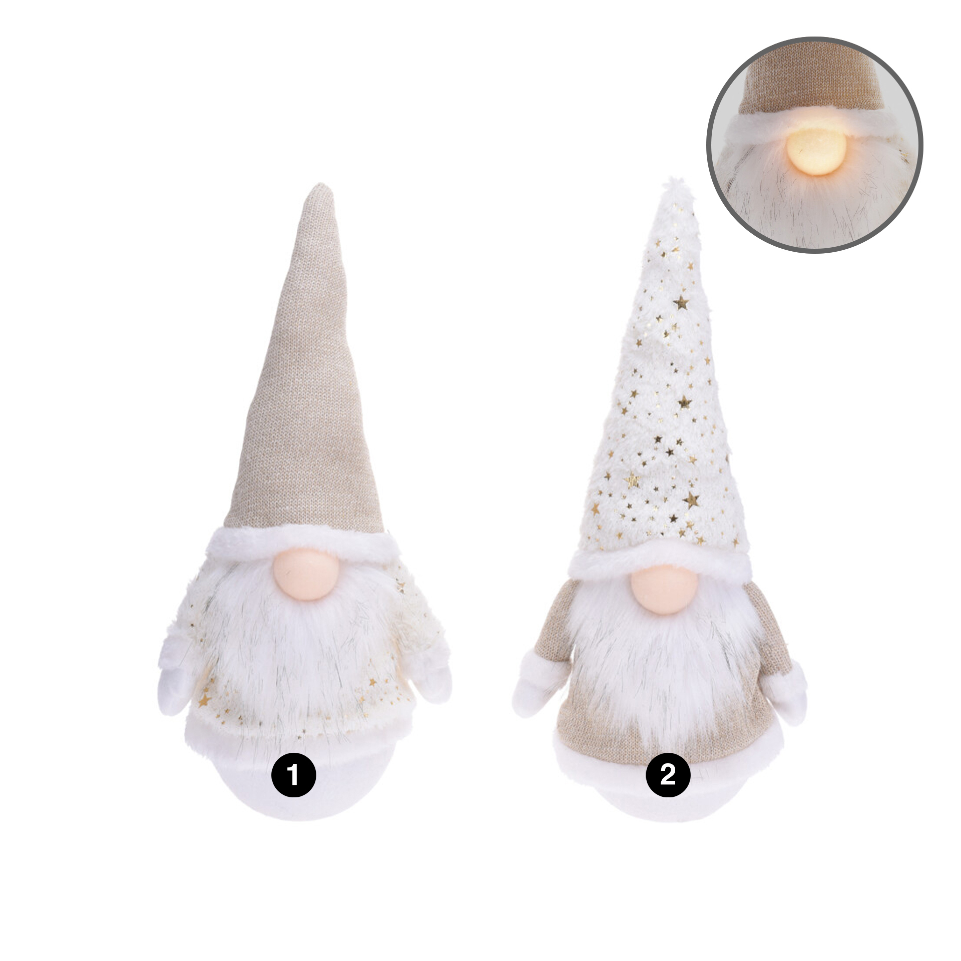 Gnomo Com Led Branco 43CM