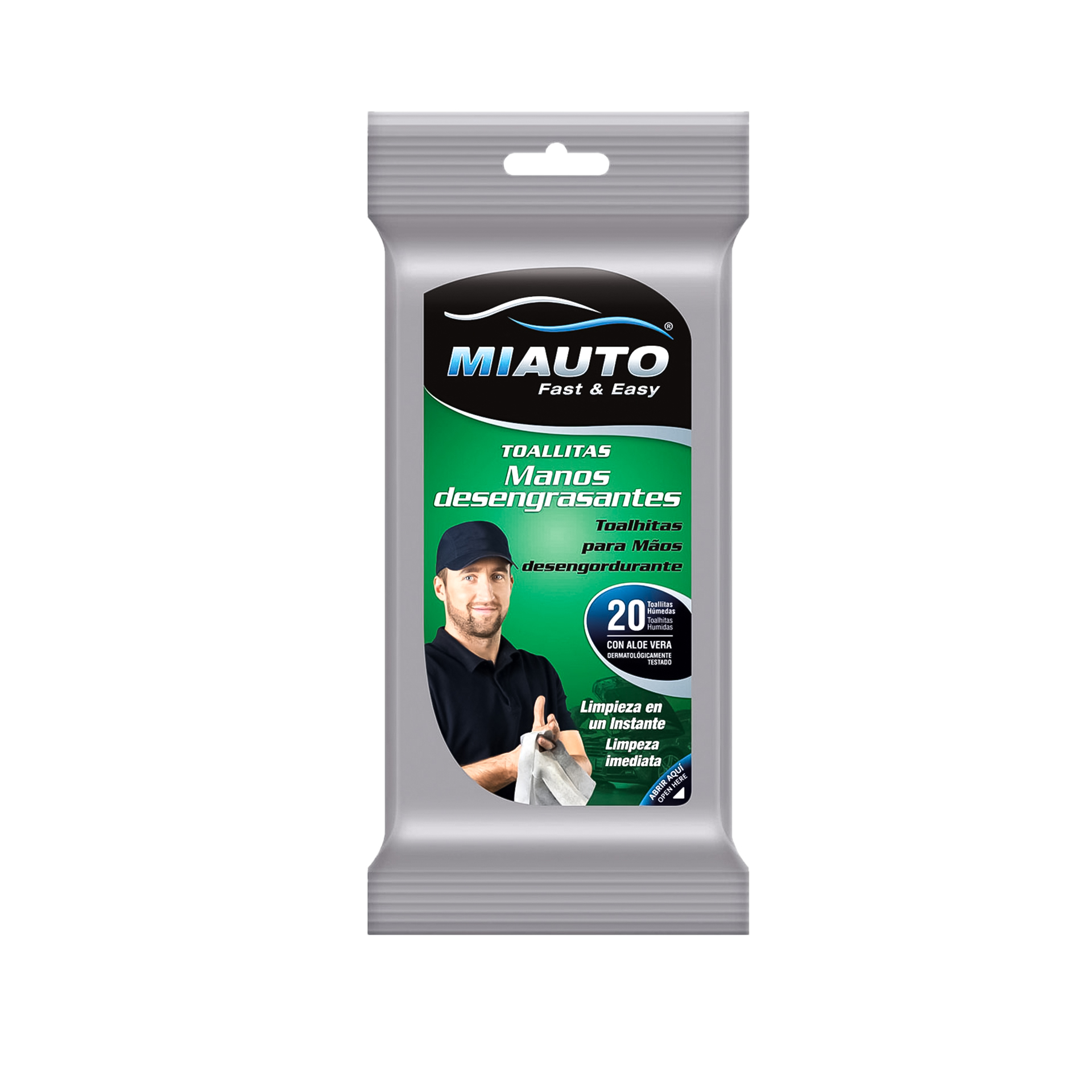 Toalhitas Miauto Desengordurantes Mãos Pack 20