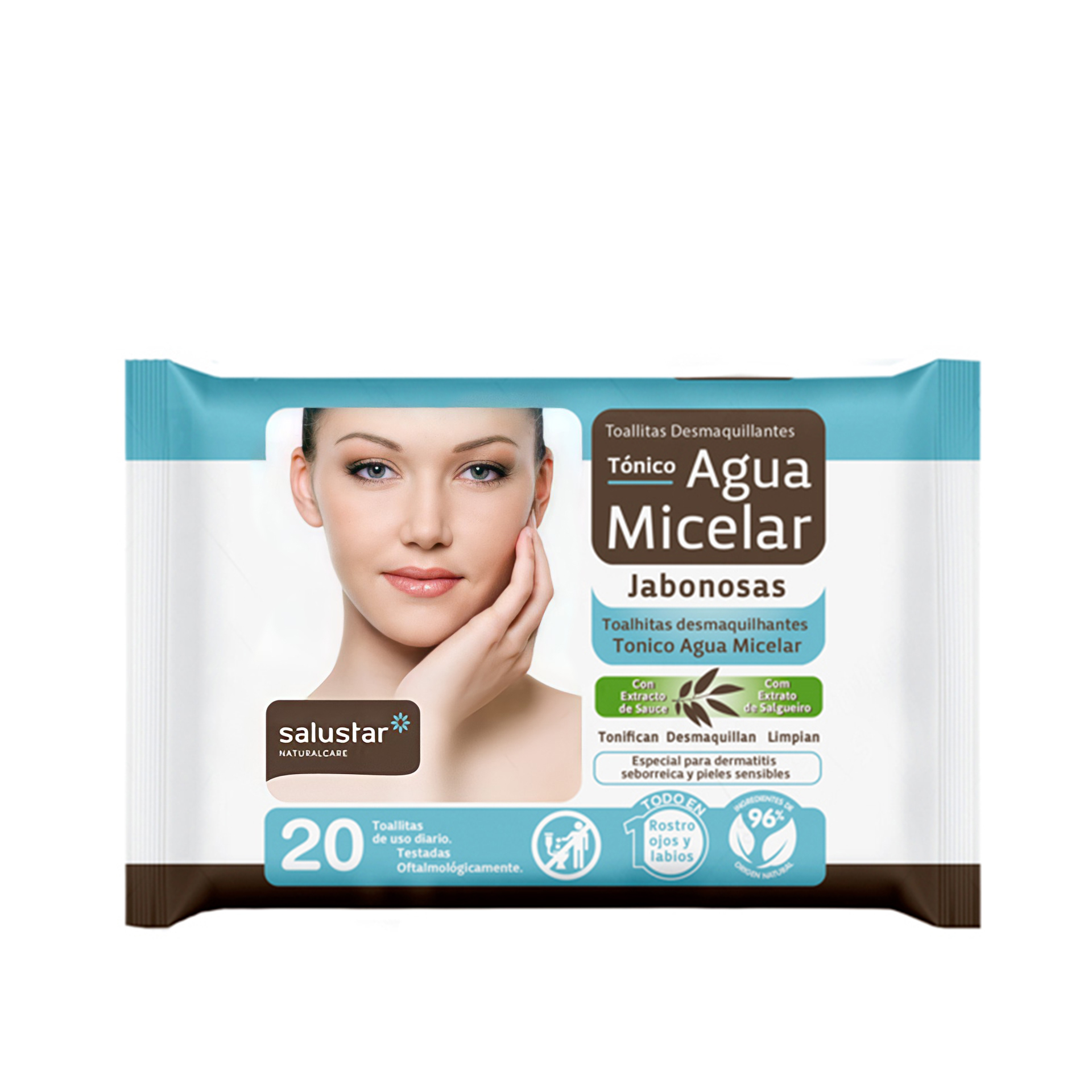 Toalhitas Desmaquilhantes Salustar Água Micelar Pack 20