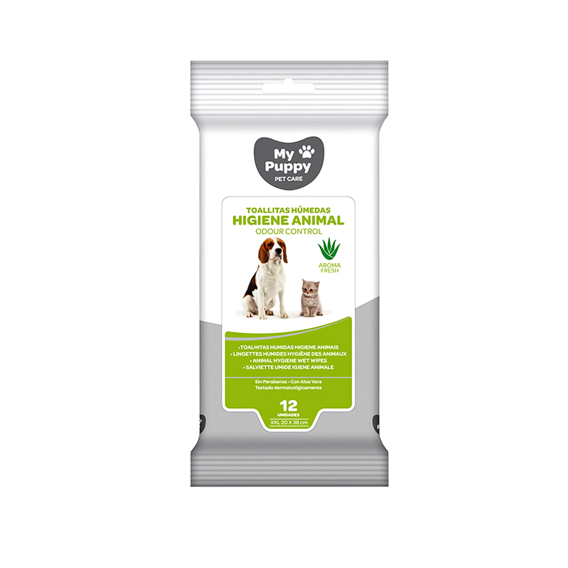 Toalhitas My Puppy Odor Control Pet Fresh Pack 12