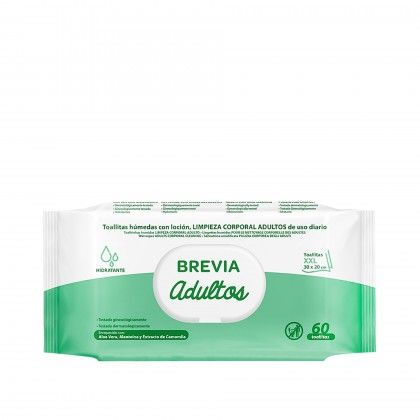 Toalhitas Brevia Corporal Adultos XXL 30X20cm Pack 60 Toalhitas Brevia Corporal Adultos XXL 30X20cm Pack 60