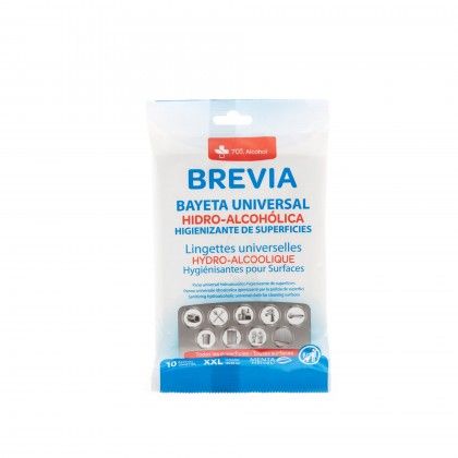 Toalhita Higienizante Superficie XXL Brevia Pack 10 Toalhita Higienizante Superficie XXL Brevia Pack 10