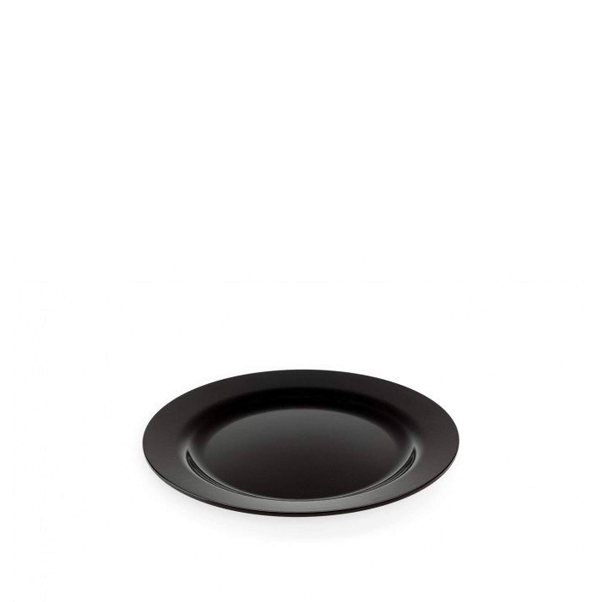 Prato Sobremesa Hotel Melamina Preto 19X2cm