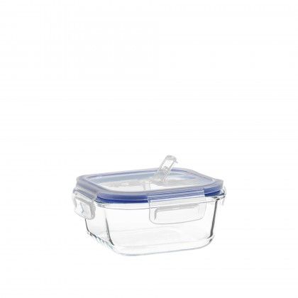 Caixa Hermtica Vidro Colibri Quadrada 500ml 13X13X7cm