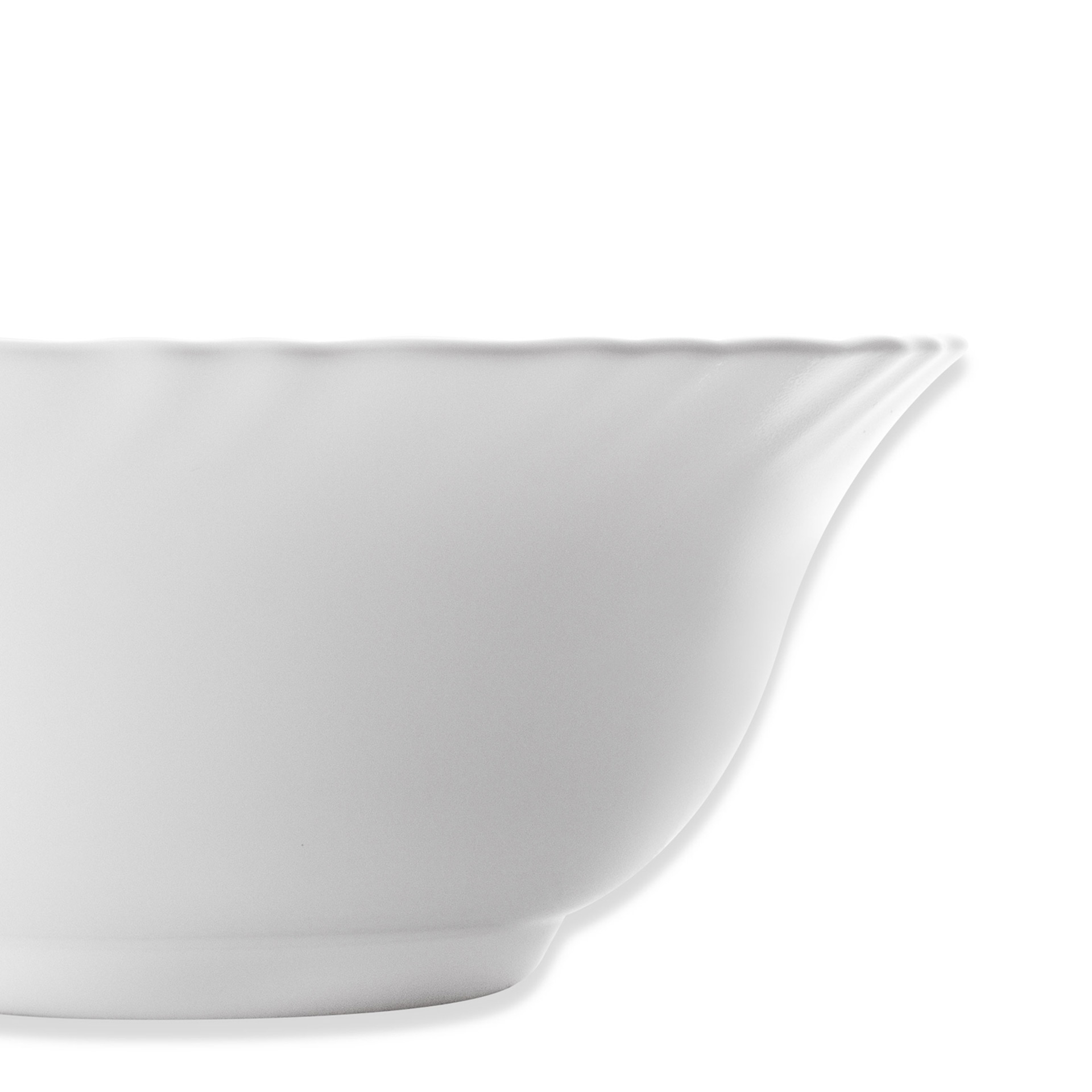 Saladeira Vidro Opaco Feston Branco 16cm