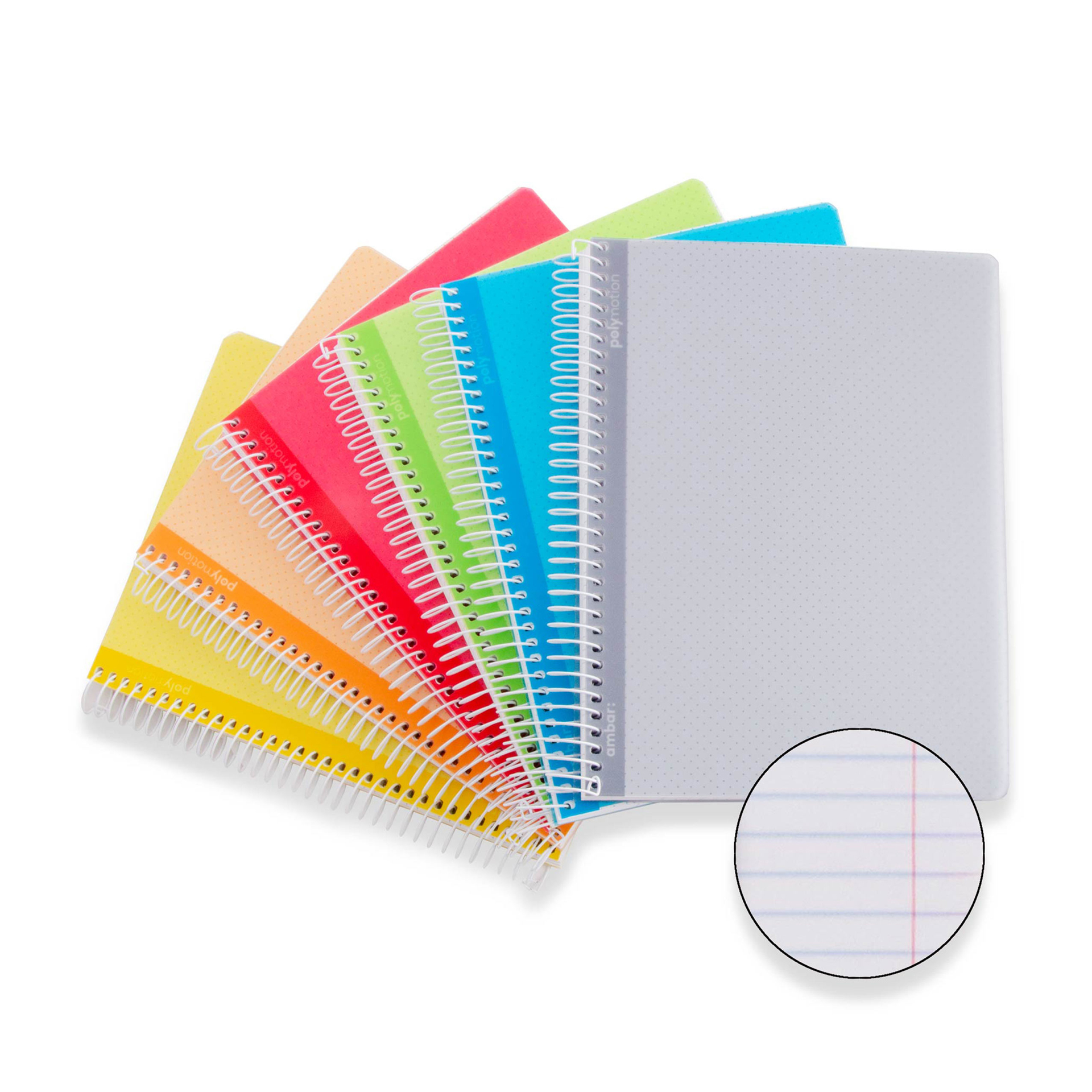 AMBAR POLIPRO CADERNO ESPIRAL PP 80F 90G