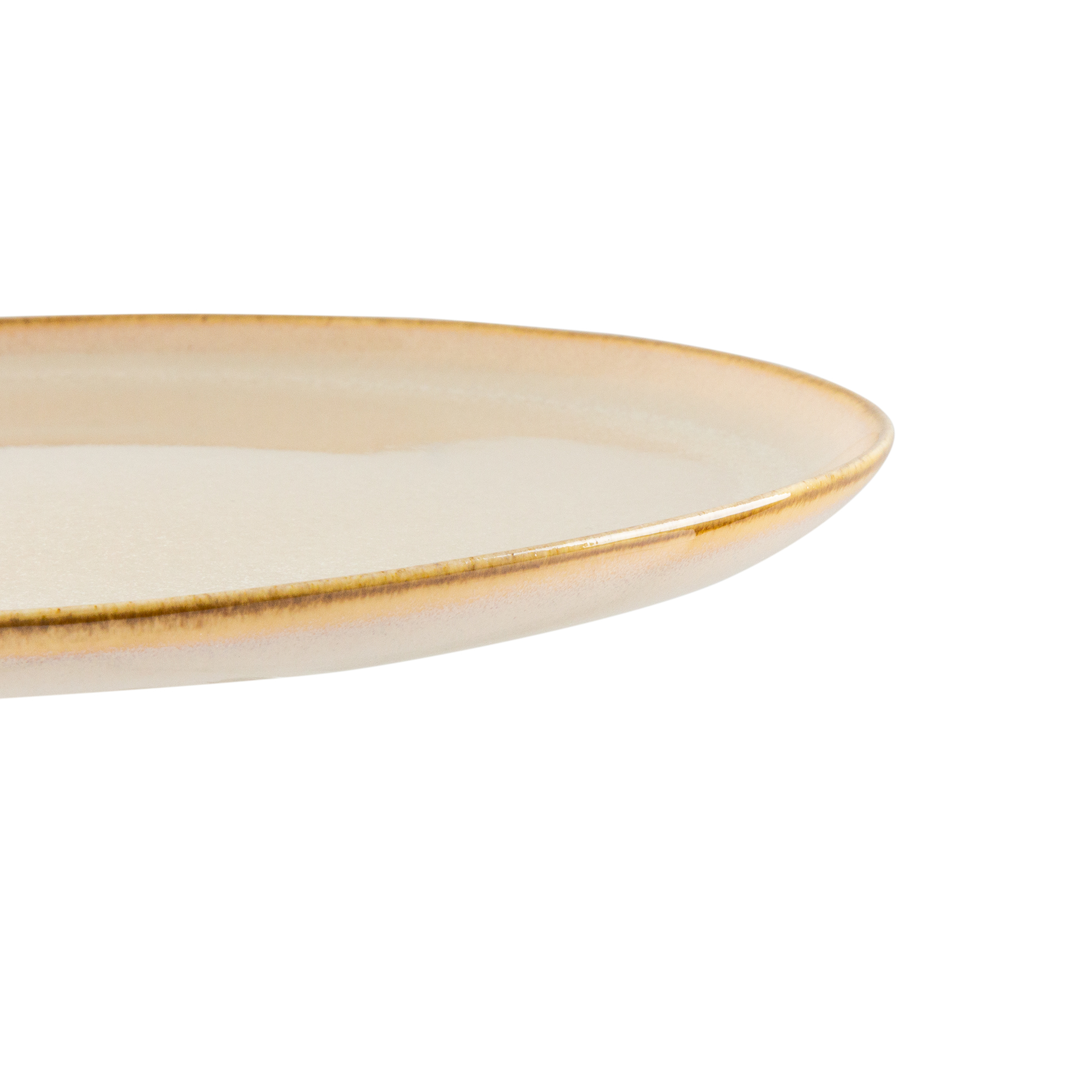 Prato Porcelana Duomo Marrone Sobremesa Castanho 21cm