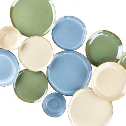 Prato Porcelana Duomo Verde Sobremesa Verde 21cm