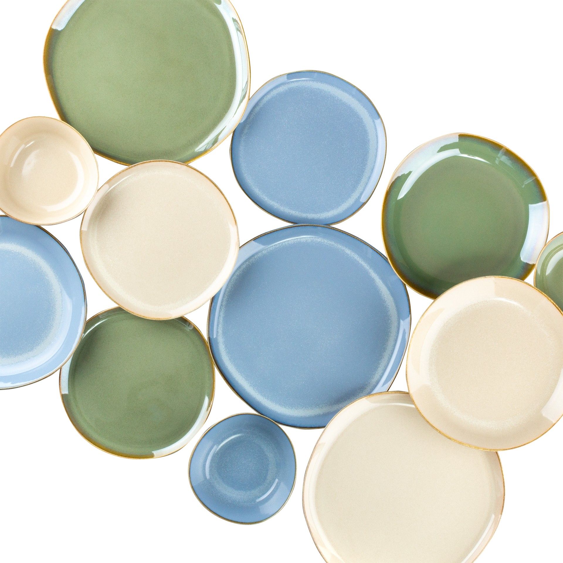 Prato Porcelana Duomo Azurro Fundo Azul 23cm