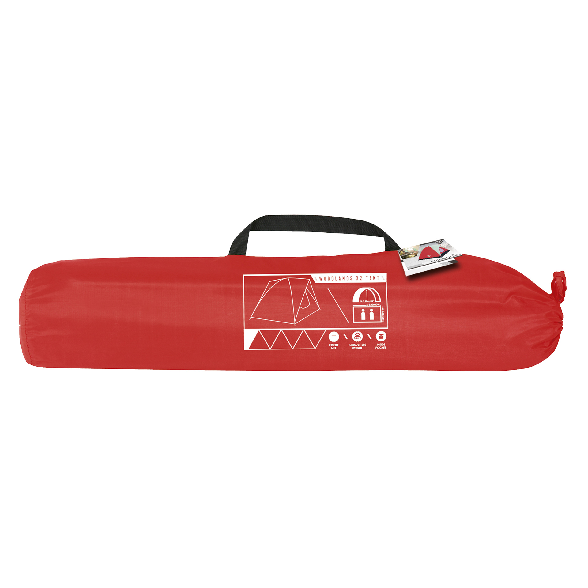 Tenda Campismo 2 Pessoas 200X140X110CM