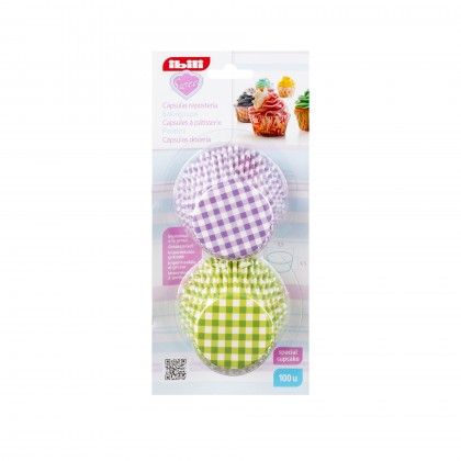 Forma Queque Papel Quadrados 7.5X3.5cm Pack 100