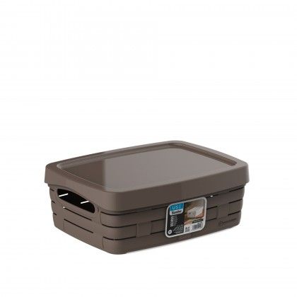 Cesto Multiusos com Tampa Sand 26X21X10cm
