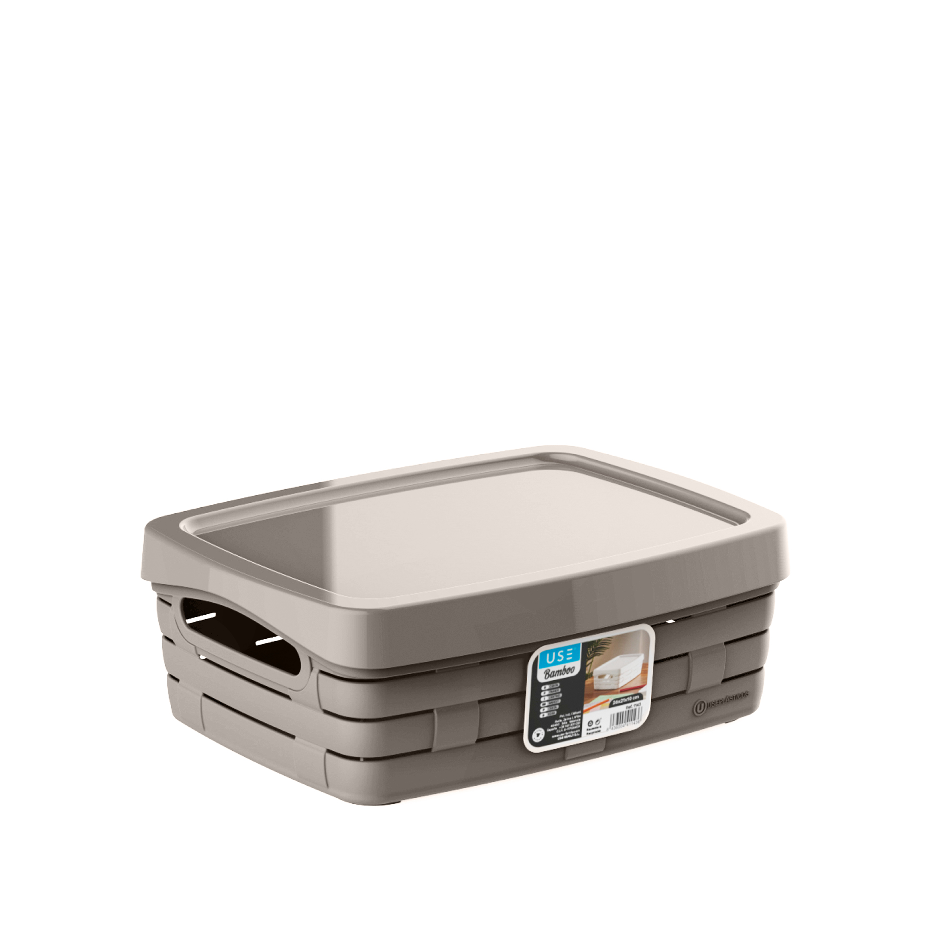 Cesto Multiusos com Tampa Sand 26X21X10cm