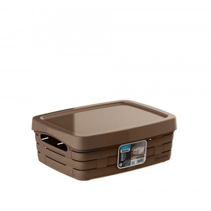 Cesto Multiusos com Tampa Sand 26X21X10cm
