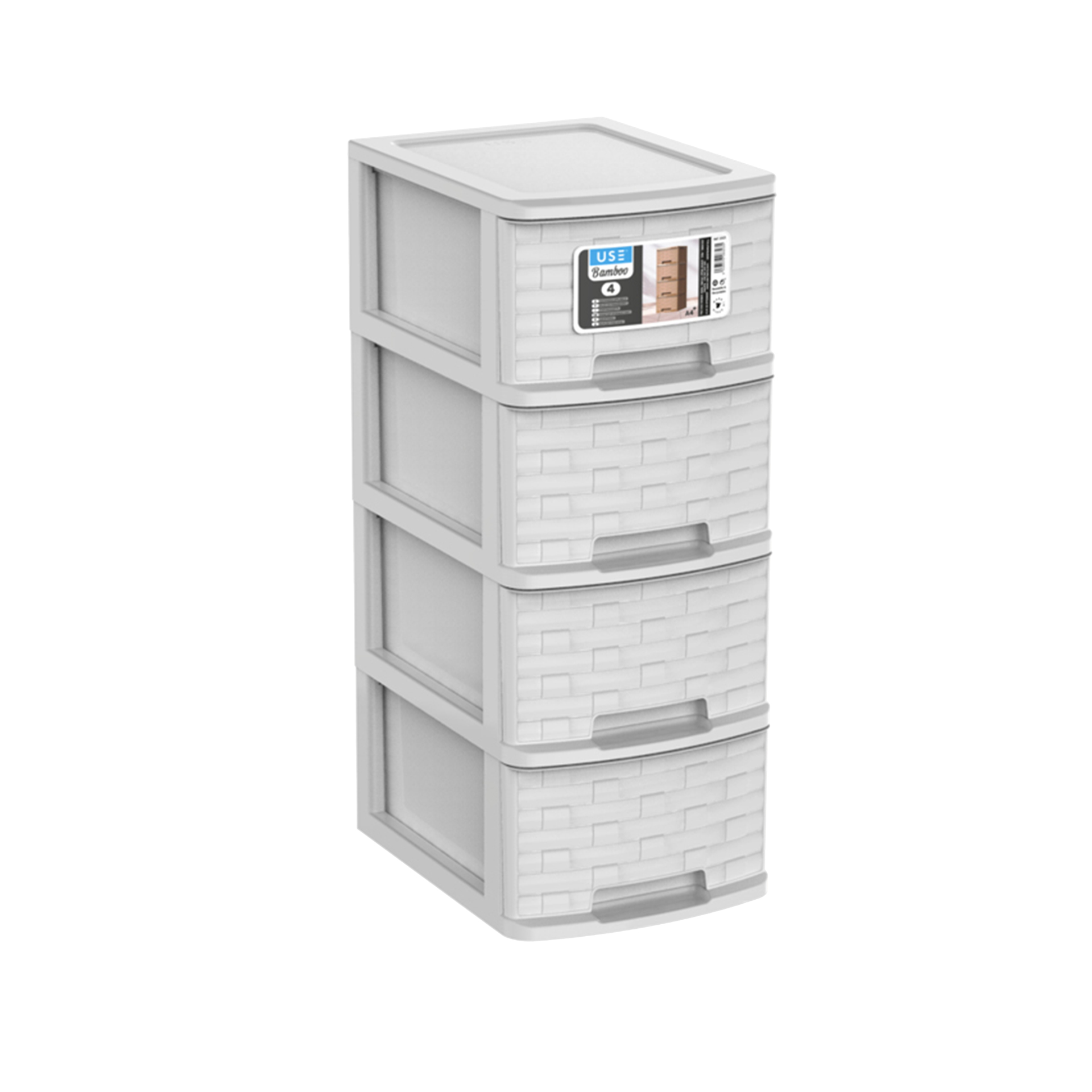 CAIXA ORGANIZADORA 4 GAVETAS A4 PLUS