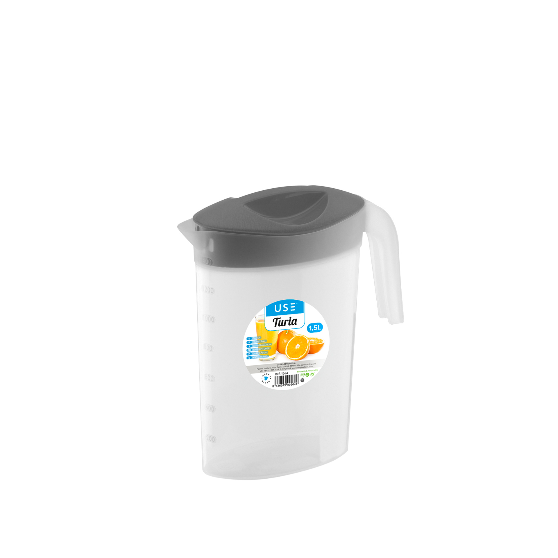 Jarro com Asa Turia 1.5L 8.5X21X23cm