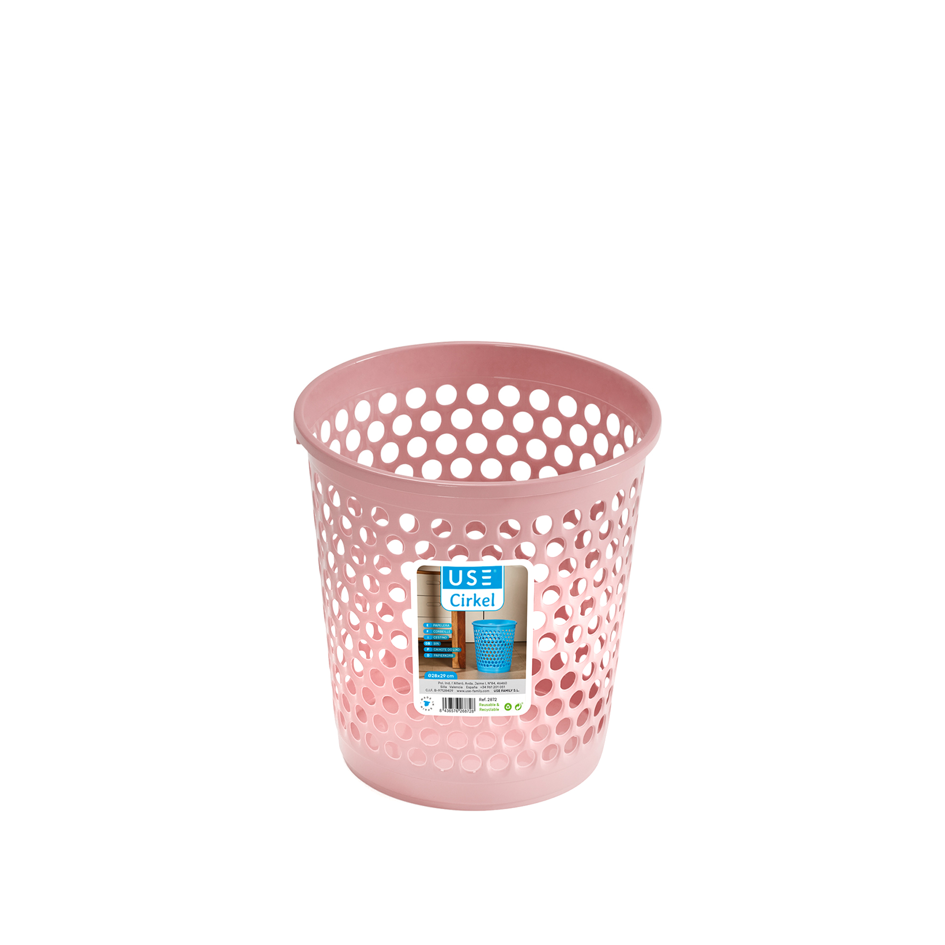 Cirkel Papeleira Redondo Pastel 28X29cm