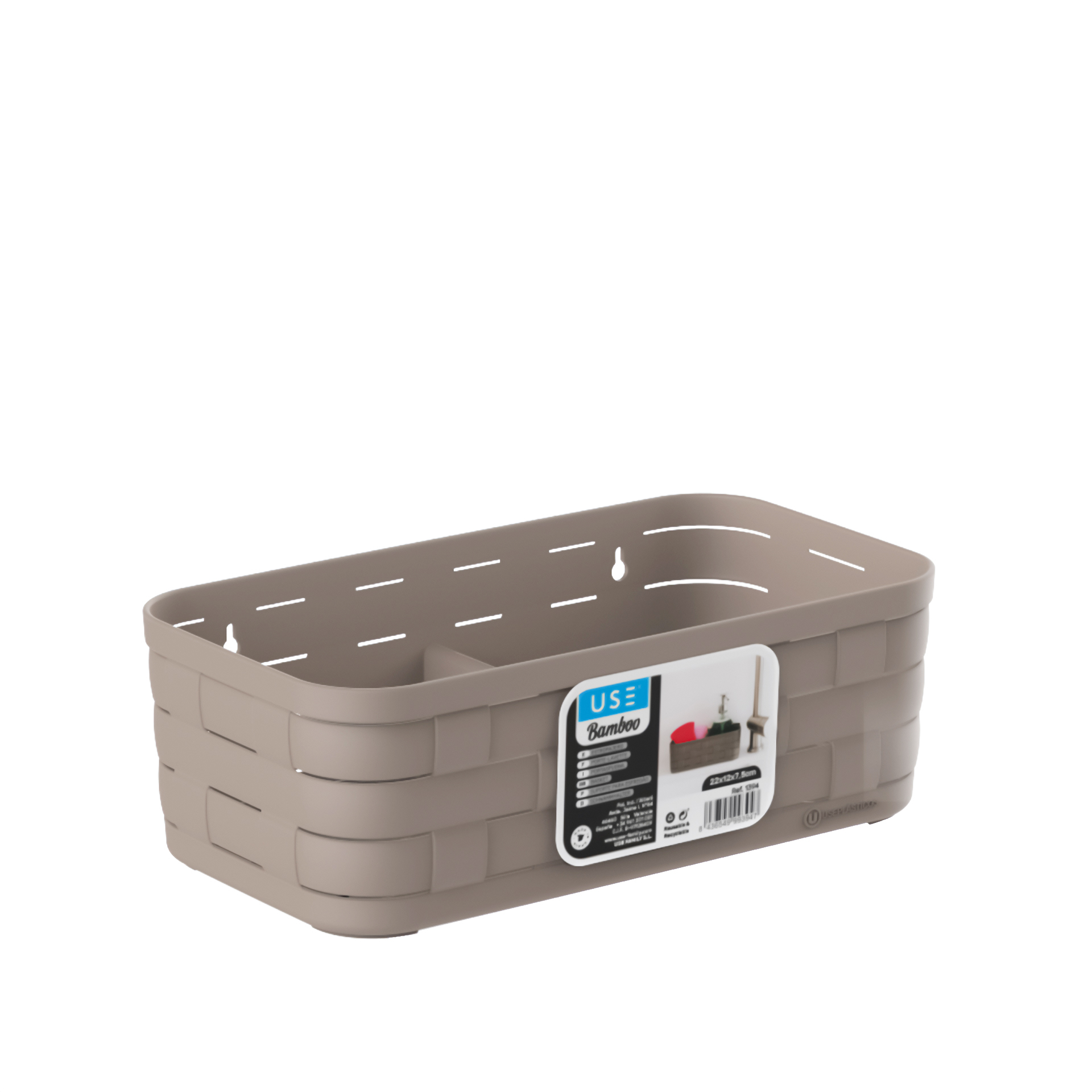 Suporte Esfregão Bamboo Sand 37X32X10cm