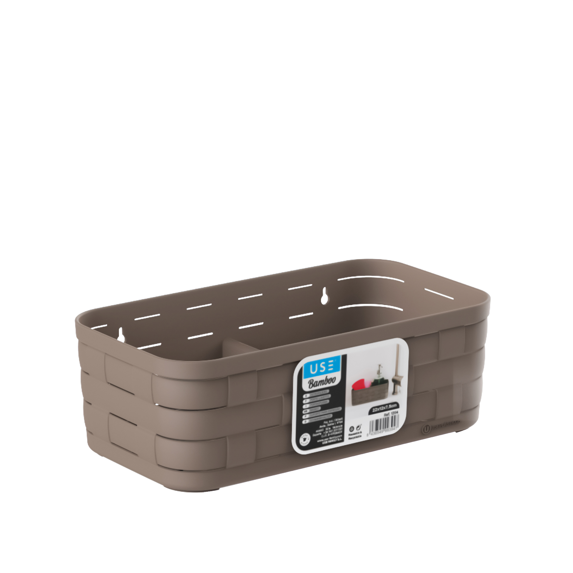 Suporte Esfregão Bamboo Sand 37X32X10cm