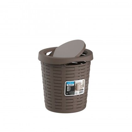 Cesto Multiusos Bamboo Tampa Basculante Sand 20L 32X35cm Cesto Multiusos Bamboo Tampa Basculante Sand 20L 32X35cm