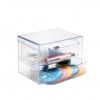Caixa Organizadora 2 Gavetas Cristal 19X14X13cm Caixa Organizadora 2 Gavetas Cristal 19X14X13cm