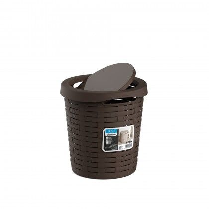 Cesto Multiusos Bamboo Tampa Basculante Sand 20L 32X35cm Cesto Multiusos Bamboo Tampa Basculante Sand 20L 32X35cm