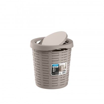 Cesto Multiusos Bamboo Tampa Basculante Sand 20L 32X35cm Cesto Multiusos Bamboo Tampa Basculante Sand 20L 32X35cm