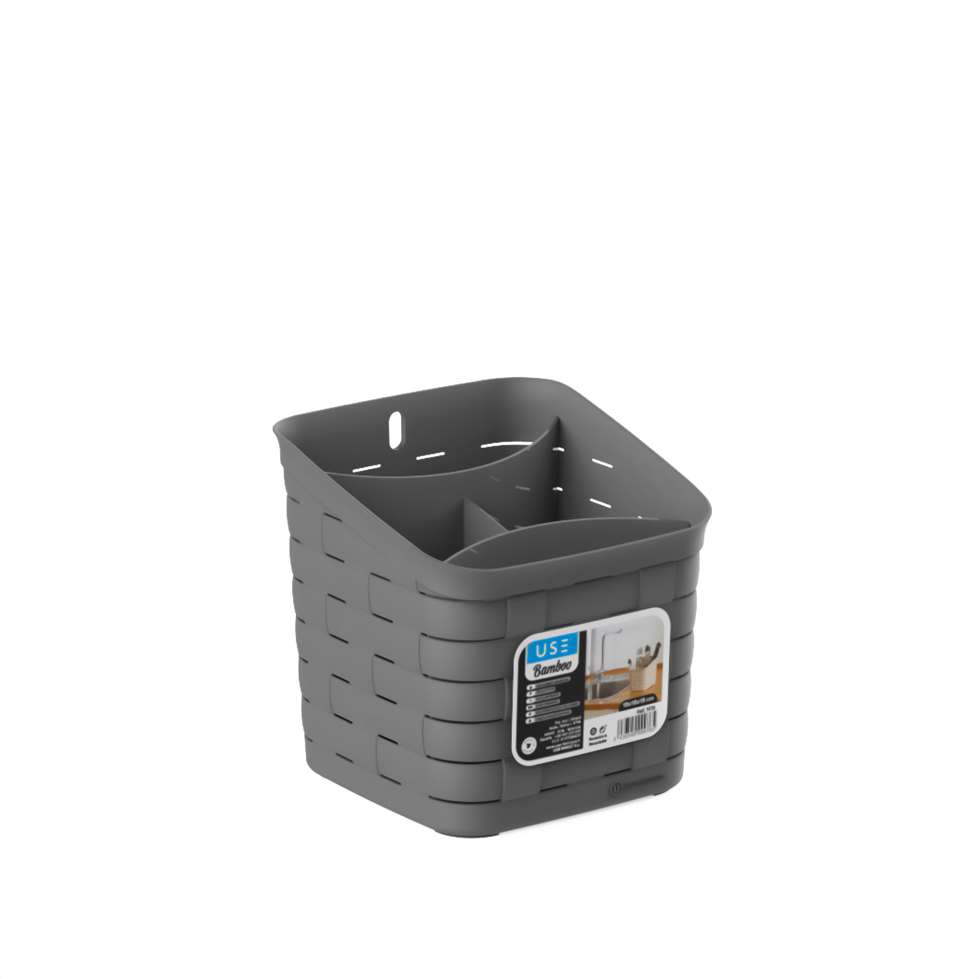 Escorredor Talheres Bamboo Elegant 15X15X15cm