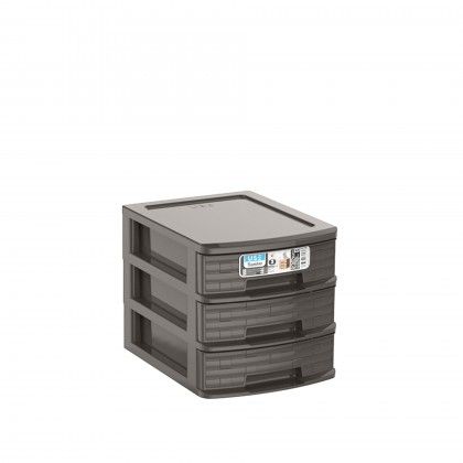 Caixa Organizadora 3 Gavetas Sand A5 25X19X19cm