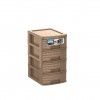 Caixa Organizadora Bamboo 4 Gavetas Sand 17.5X13.5X24cm