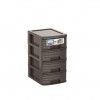 Caixa Organizadora Bamboo 4 Gavetas Sand 17.5X13.5X24cm