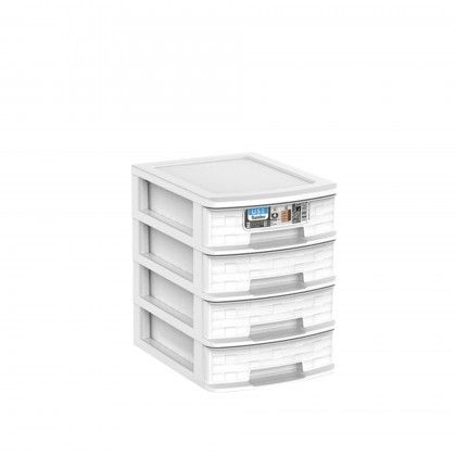 Caixa Organizadora Bamboo 4 Gavetas A5 Elegant 25X19X25cm