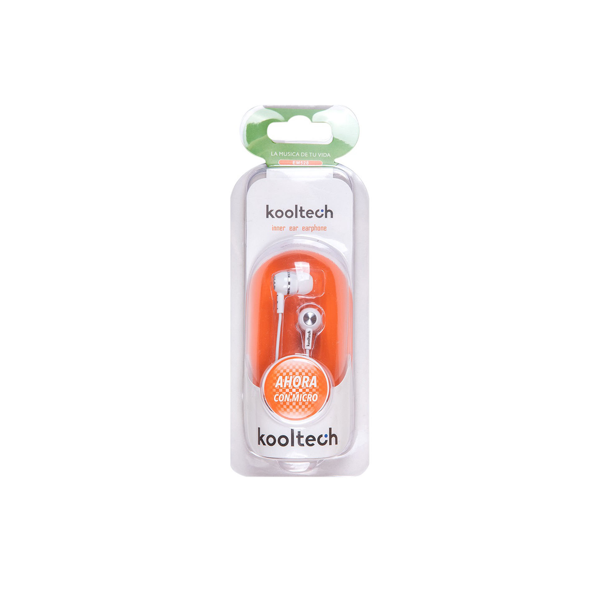 Auricular Kooltech Com Microfone Plástico Branco