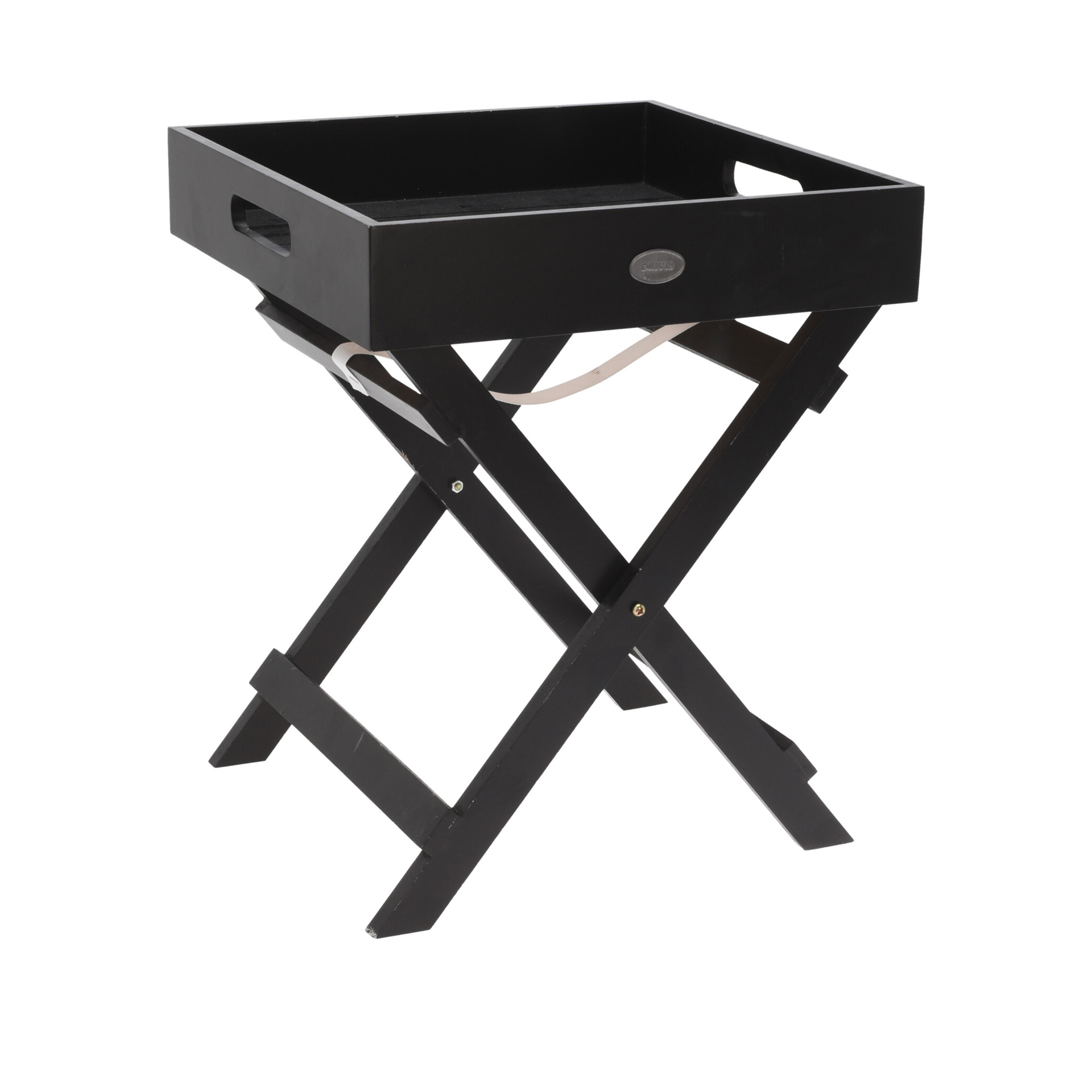 Tabuleiro De Servir Com Pernas Preto 36X30X30CM