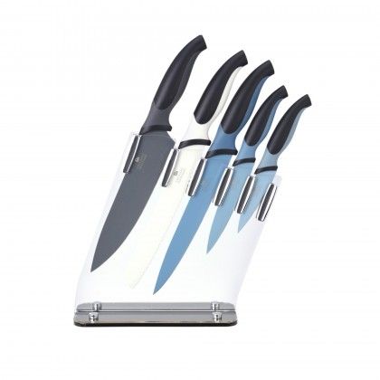 Conjunto 5 Facas Cozinha Com Suporte