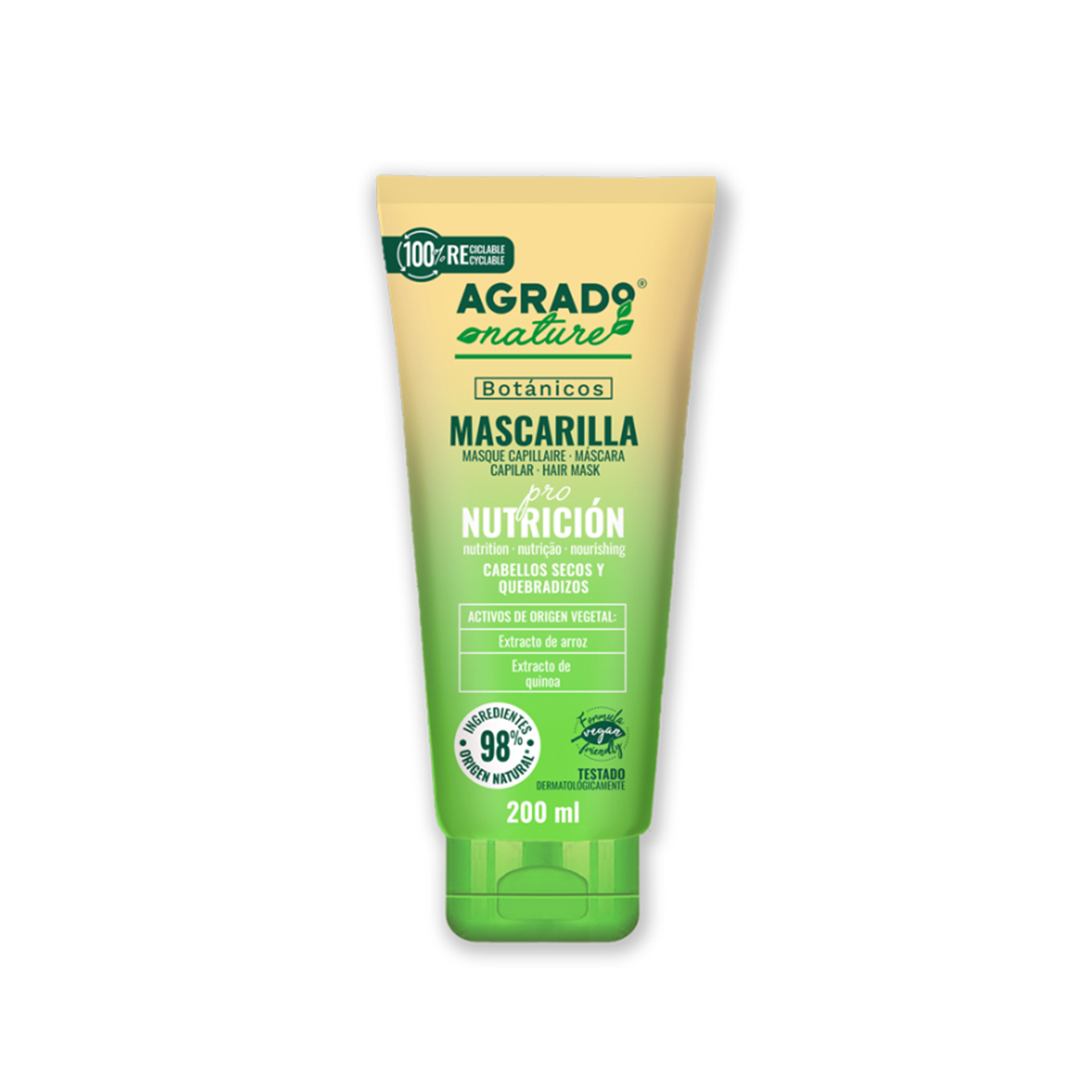 Máscara Agrado Nature Nutricion 200ml