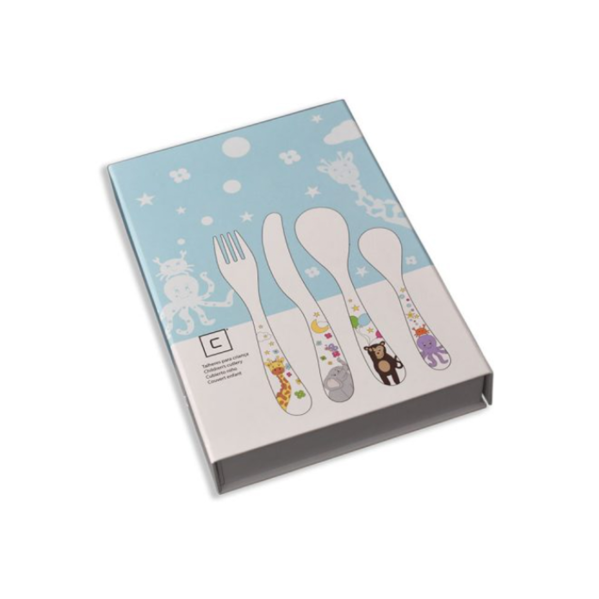 Conjunto Inox Kids Gravado 2mm 4 Peças