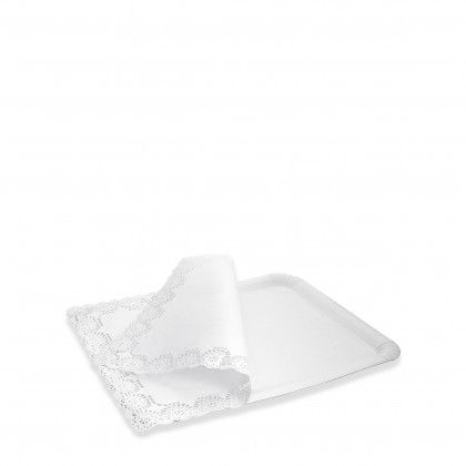 Naperon Papel Retangular Branco 21X27cm Pack 10