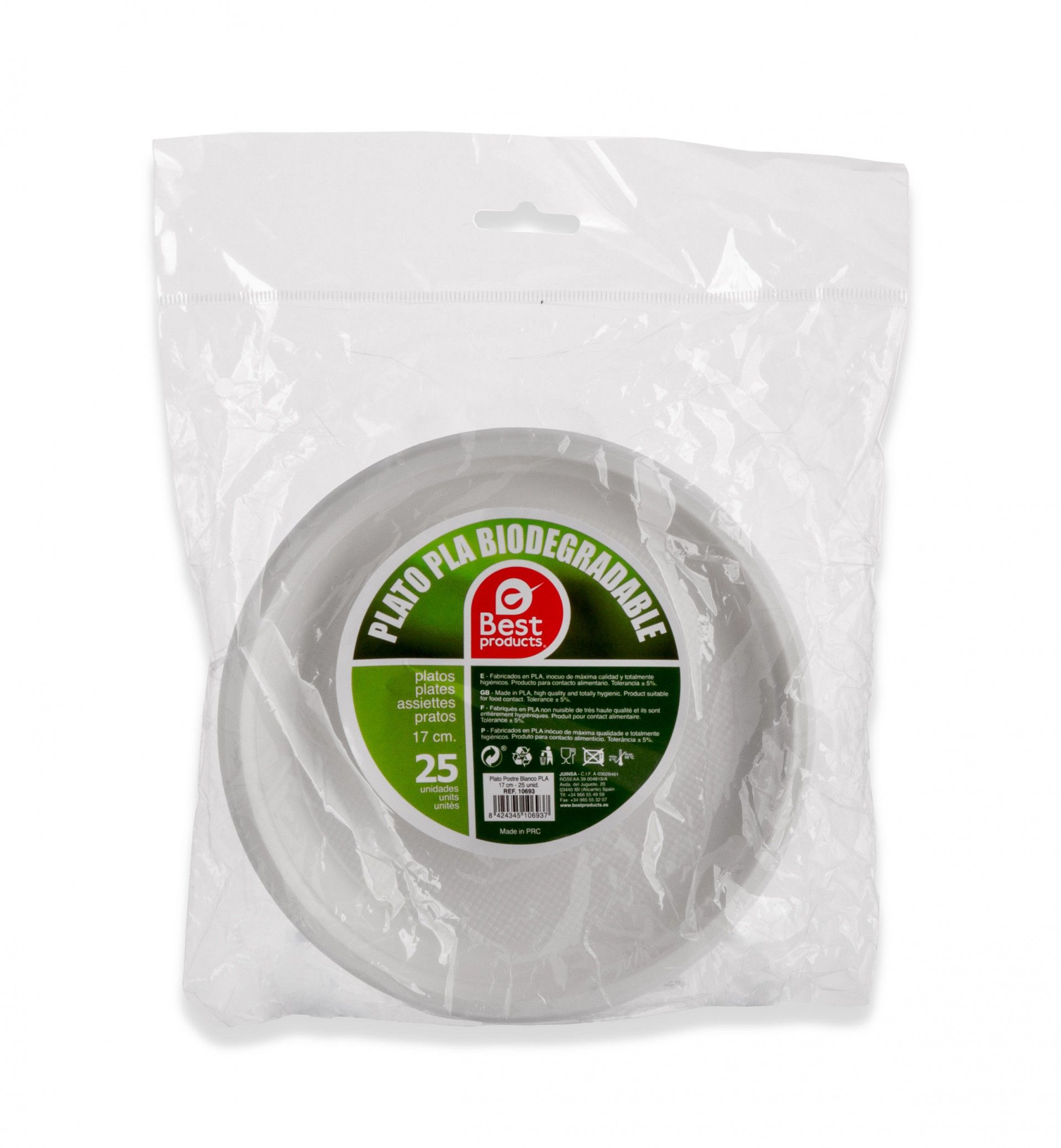 PRATO BIODEGRADÁVEL CLPA Ø17CM