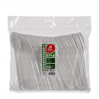 COLHER BIODEGRADÁVEL CPLA 15CM PACK 50 COLHER BIODEGRADÁVEL CPLA 15CM PACK 50