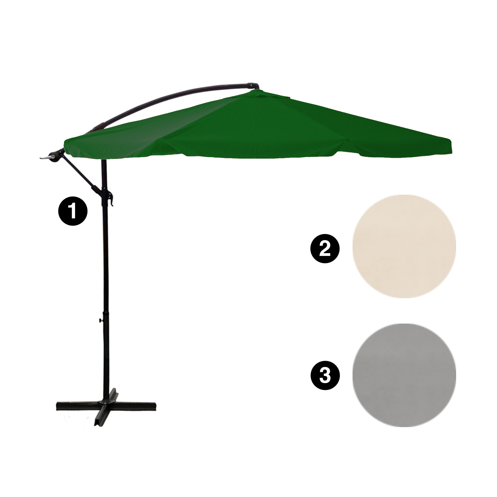 Guarda Sol Banana 6 Varetas Multicor 3m