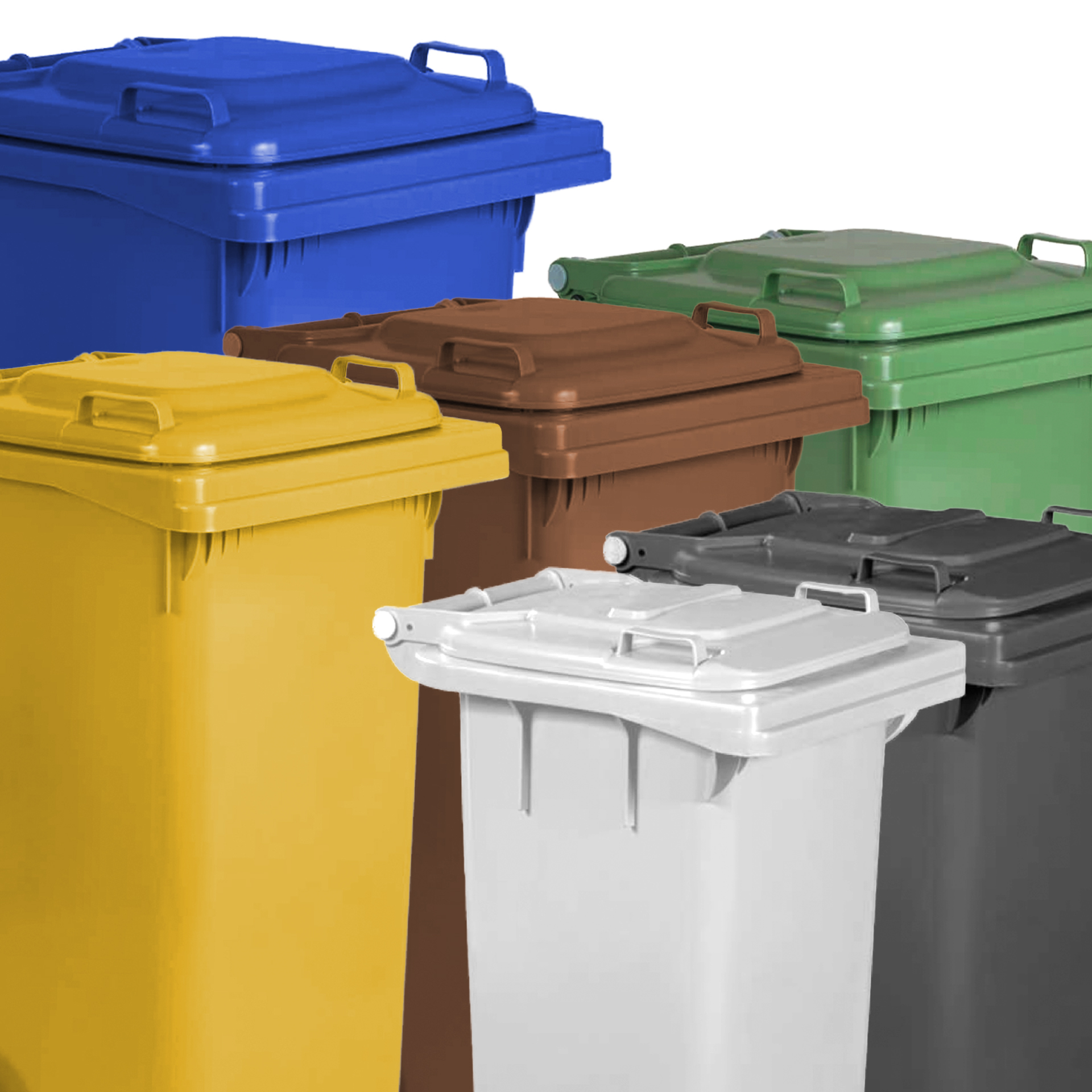 Contentor Lixo Com Rodas Verde 120l 55X50X94cm