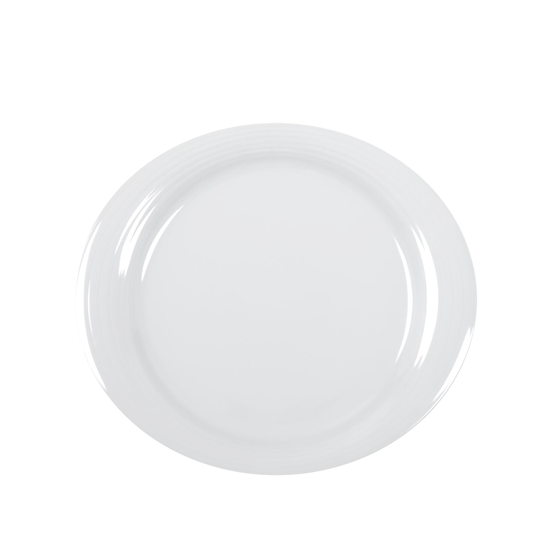 Prato Raso Duo Oval Branco 34X29CM