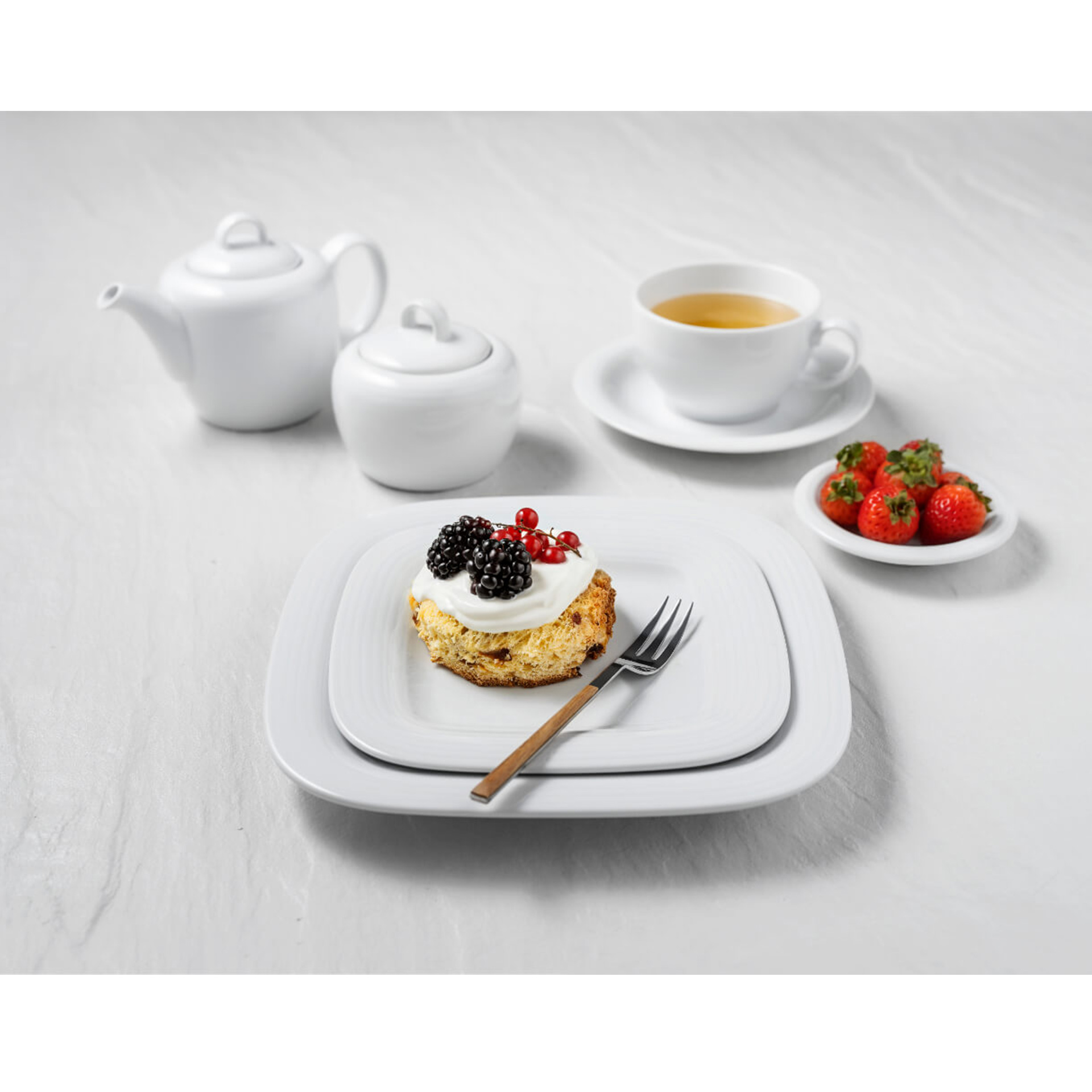 Açucareiro com Tampa Duo Branco 10CM