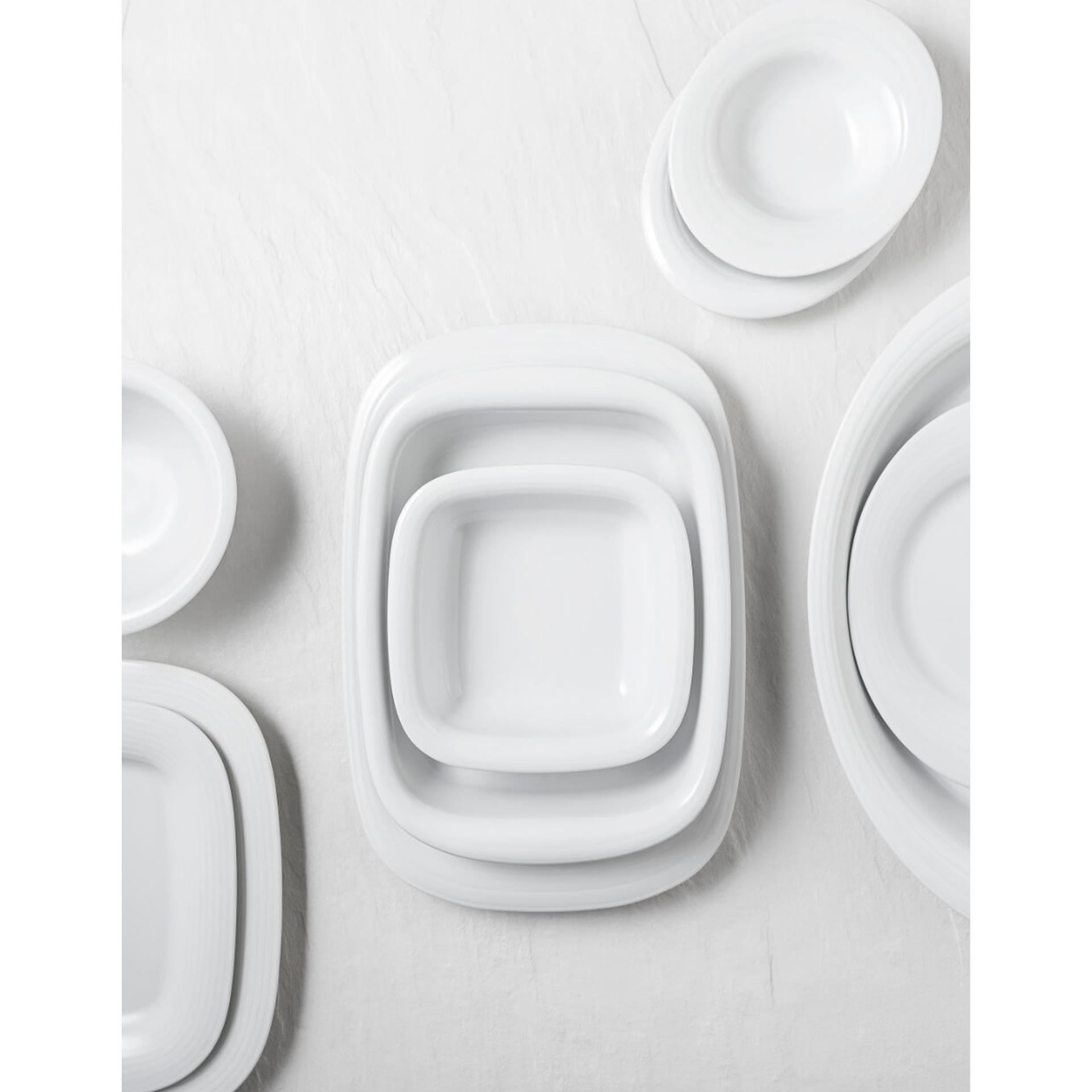 Travessa Duo Retangular Branco 29X21CM